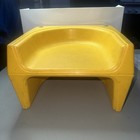 Vtg 1970 s Cosco Yellow Reversible Child Booster Seat 3   6  Hard Plastic Read