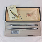 Vintage Chrome Cross Ballpoint Pen   Mechanical Pencil Set  3501