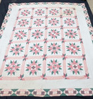 Vintage Beautiful Quilt Different Pieces Hand Woven Size 100x84 Inches