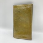 Chanel Long Wallet Purse Coco Mark Patent Leather Olive Green Authentic
