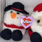 Puffkins 1990s Plush With Tag Christmas Lot Flurry Ho Ho And Jingles 