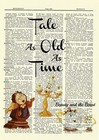 Beauty And The Beast Dictionary Art Print Poster Disney Potts Cogsworth Lumiere