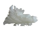 Antique Chinese Hand-carved White Jade Fortune Cabbage Sculpture Nice