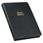 Kjv Large Print Thinline Bible Black Zipper Indexed Brand New In Shrink Wrap   