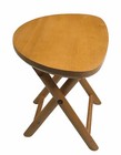 Vtg Fold    n Carry Wooden Stool Side Table Foldable Farmhouse Unbranded