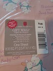 Vtg Gift Wrap Wrapping Paper Bunny Bunnies Pink Baby Girl Shower Birth 1 Sheet