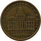 1837 New York City Merchants Exchange Wall St   Not One Cent Hard Times Token