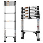 Hbtower 8 5 Ft Telescopic Ladder Aluminum Multi-purpose Extension Ladder 330 Lbs