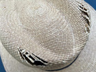 Lot Of 2 Stetson Tan Brown Woven Straw Panama Hat Leather Band Size Xl  read 