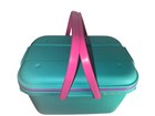 Eagle Crafstor Craft Sewing Storage Tote Vtg 90 s Bin Organizer W  Tray 14   