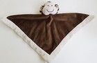 Tiddliwinks Safari Chocolate Brown Tan Monkey Plush Baby Security Blanket Lovey