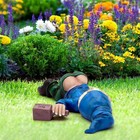 Funny Drunk Garden Gnome Patio Ornament Rude Passed Out Statue Figurine Decor Us