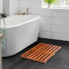 Teak Shower Mat - Premium Non-slip Bathroom Mat Solid Teak 24 Inches X 16 Inches