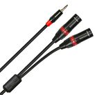 Rannsgeer 3 5mm Trs Stereo To Dual Xlr Male Y Splitter Cable R7cxx