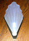 Pair Of Quoizel Art Deco Revival Wired Wall Sconce W frosted Shell Slip Shades