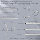 14g 16g 18g 20g Piercing Taper Piercing Ball Grabber Tool Stainless Steel Flat B