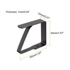 Tablecloth Clips 50mm X 40mm 420 Stainless Steel Table Cloth Holder Black 2 Pcs