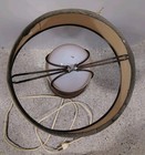 Vintage Danish Teak Table Lamp With Original Shade Mid Century Modern Harp Shape