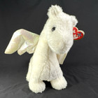 Ty 2002 Magic White Dragon Plush Beanie Buddies Sparkles Iridescent Wings W  Tag