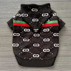 Luxury Fashion Hoodie Sweater Dog Apparel Pet Clothes  High Quality  Black Beige