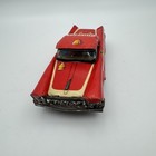 Vintage Japan Tin Litho Fire Chief Car Fire Dept 1950s Toy Opening Roof