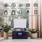  Vinyl Record Player 3 Speed 10 In 1 Bluetooth In And Out Vintage Turntable Cd 
