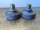 Vintage Heavy Metal Solid Door Knob Set Eastlake Ribbed Detailed Nice  Patina