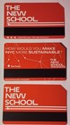 Nyc Mta Metrocard - The New School Red black Cards Lot Of 3 2019