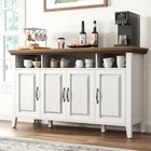  Sideboard Buffet Cabinet With Storage  55  Farmhouse Kitchen Wood White Rustic