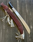 Vintage Imacasa Corneta No 127 Machete Fringed Tooled Leather Sheath El Salvador