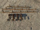 4 Antique Louden Barn Door Rollers W track Architectural Salvage