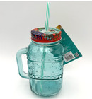 The Pioneer Woman Cassie Mason Jar Drinking Glass With Lid   Straw 32 Oz Nwt