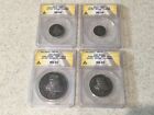 Post 1975 Saudi Arabia King Faisal Silver Medal Lot Of 4 Graded Anacs looks Pl 