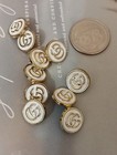 Lot Of 10  Small Gucci Buttons 13mm Gold Tone Gg Designer Button Replacement 