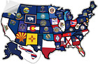 Rv State Sticker Travel Map 20  X 12  Usa States Visited Decal United States