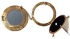 Pair Of 2 Solid Brass 12  Nautical Porthole Mirror Window Glass Boat Ship Decor
