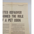 1948 Estes Kefauver Assumes The Role Of A Pet Coon E H Crump Newspaper Clipping