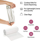 20-30 Gallon Clear Garbage Can Liners  50 Count - Medium - Large Trash Can Liner