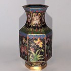Vintage Cloisonne Cabinet Vase Fine Work Chinese Hexagonal 3   