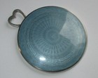 3inch Vintage Antique Foster Bailey F b Sterling Silver Guilloche Enamel Mirror