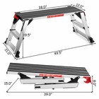 330lbs Aluminum Step Stool Folding Bench Work Platform Non-slip Drywall Ladder