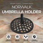 Four Seasons Courtyard Norwalk 19    Cast Iron Umbrella Base  Black  open Box 