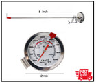 Candy Thermometer Deep Fryer Oil Thermometer 2 Pack With Clip   8    Probe - Be   