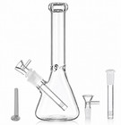 2pack 9 heavy Duty Glass Bong Water Pipe Smoking Tobacco Beaker 14mm Bowl Screen
