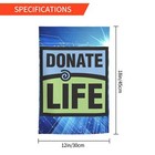 Donggua Garden Flag Donate_life Logo Garden Flag Banner Sign Home Decorations   