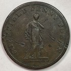 1815 Sheffield Penny Token Overseers Of The Poor Very Fine Coin  Scratches 19231