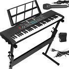 Digital Music Piano Keyboard - Portable Electronic Instrument W Stand - 61 Key
