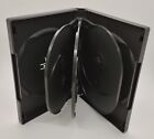 New - Multi Dvd Case Black 8-discs Holder Box - 27mm Full Size - 2 Pack Premium
