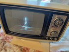 Vintage Admiral  9  Tv Flip Knob Television Portable B w Mod 9p619 Turns On