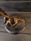 Vintage Bronze Sculpture Statue Woman Nude Marble Deco V mavchi Rare Decor Old